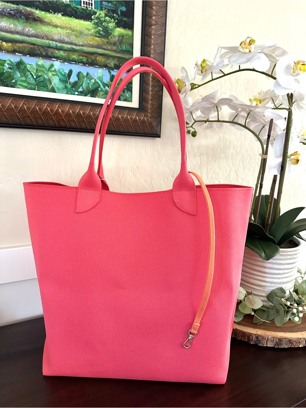 Rothy’s The Lightweight Tote Ruby Grapefruit NWT Authentic w/ Original Box - Picture 2 of 6